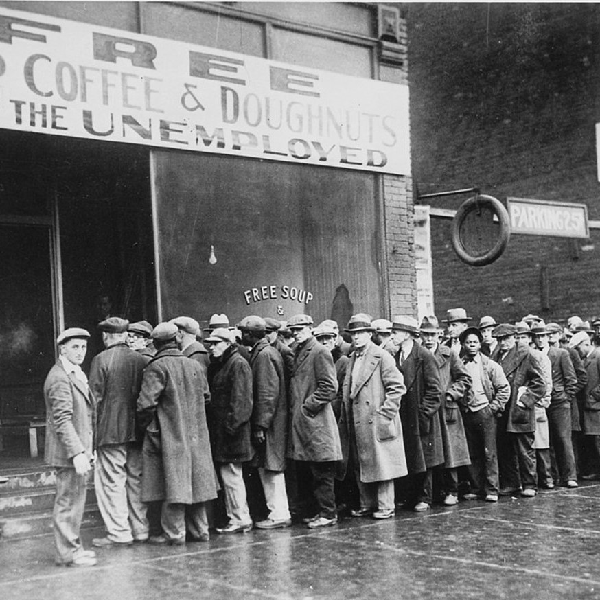 black and white people during the great depression