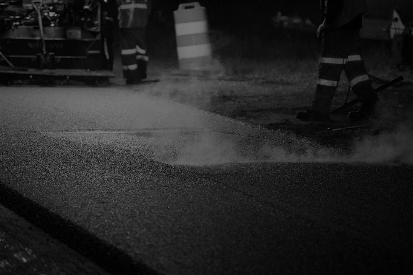 fresh asphalt mat on highway