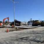 parking lot being excavated by Flanigan crews at the Maryland MVA