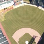 Overhead view of Camden Yards ball field